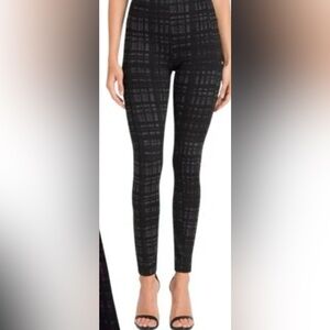 Lysse Checkered Leggings Black/Charcoal Gray size Medium